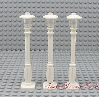 NEW Lego City/Town Lot/3 WHITE STREET LIGHTS   Minifig Train Station
