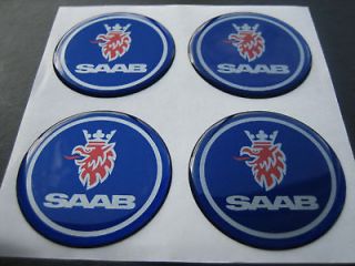 SAAB Wheel Centre center Badges 60mm hub cap sticker EMBLEM decal car