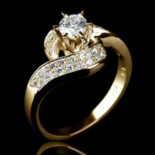 CT VS BRILLIANT CERTIFIED REAL DIAMOND RING 18K YELLOW GOLD