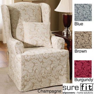 Scroll Wing Chair Slipcover