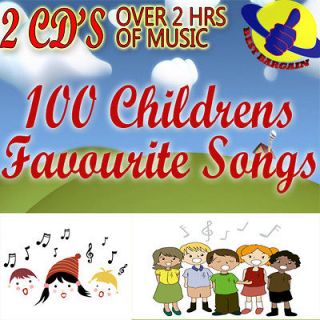 100 Children Sing along Songs 2 CDs Young Kids Favourite Nursery