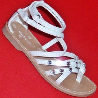 Youths KK SABRINA White Crystals Strappy Fashion Sandals Dress Shoes