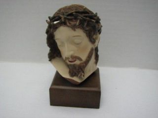 Vintage DOLFI Porcelain Figurine/Bust of Jesus Christ with Crown of