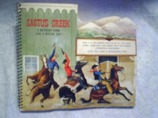 CACTUS CREEK A WESTERN TOWN POP UP BOOK Hallmark cowboys horses