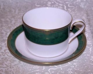 Newly listed Spode Chardonnay Cup & Saucer Y8597 W White/Marble Green