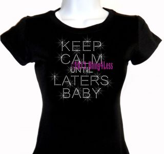 Fifty Shades of Grey Laters Baby Iron on Rhinestone T Shirt  Pick Size
