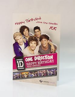 One Direction Happy Birthday Video Greeting Card   Celebrity Fastcard