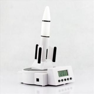 Space Rocket Launching Clock Digital Rocket Table Alarm Clock Radio