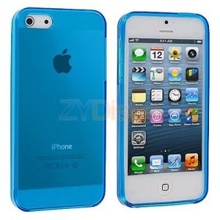 Baby Blue TPU Plain Rubber Skin Case Cover for Apple iPhone 5 5G