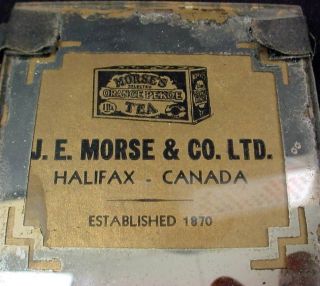 Advertising Last Look Mirror & Thermometer J E Morse Co Tea Halifax