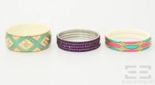 Chamak By Priya Kakkar 7pc Multicolor Jeweled Bangle Set NEW