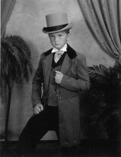 Frock Coat Boy Senator Old Time Photo Costume Victorian Dickens Gray