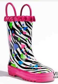 Jumping Beans ZEBRA Rain Boots   Toddler Girls MSRP$36.99 MULTI SIZES