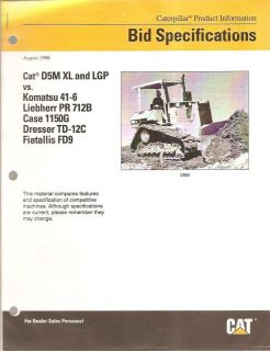 Equipment Brochure   Caterpillar   D5M XL LGP Vs   Komatsu et al