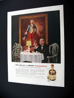Drambuie Man & Empress Chinchilla Coat 1957 print Ad