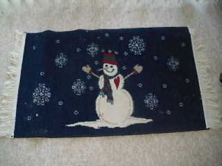 SNOWMAN AREA RUG 23 X 42 GREAT CONDITION