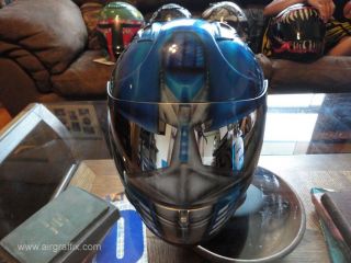 Painted Airbrushed Optimus Prime with Chrome Visor Z1R Any size Helmet