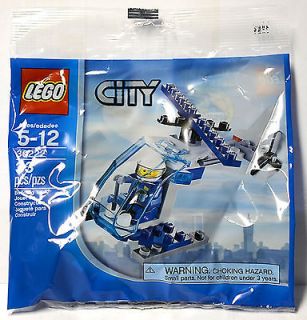 LEGO City Police Helicopter with Pilot Minifigure 30222 New Polybag