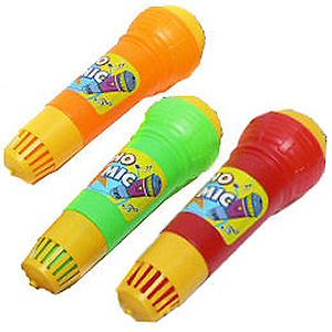 Plastic Echo Microphone Mic Built in Music Kids Toy Pretend Play