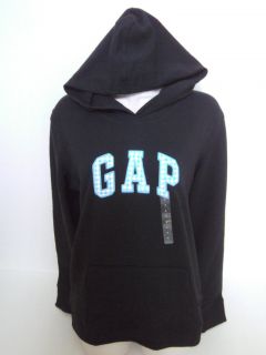 GAP Womens Black Checker Logo Hoodie Sweatshirt Sizes L,XL,XXL NWT