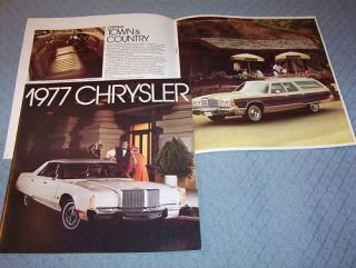 1977 CHRYSLER NEWPORT, NEW YORKER, TOWN & COUNTRY 16 Page BROCHURE
