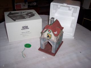 56 Dickens Village Gate House & Chimney Sweep & Town Cryer Figures