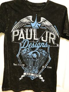 PAUL JR DESIGNS T SHIRT, MOTORCYCLE, CHOPPER, BIKER, OCC,BLUE MOTOR