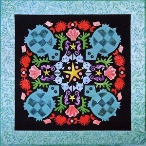 Turquoise Turtles #1 Circle of Friends Quilted Lizard Quilt Pattern