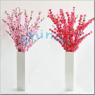Artificial Cherry Plum Spring Peach Blossom Spray Branch Silk Flower
