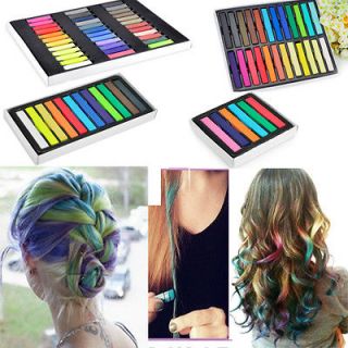 New 12/24pc Colors Non toxic Temporary Hair Chalk Dye Soft Pastels