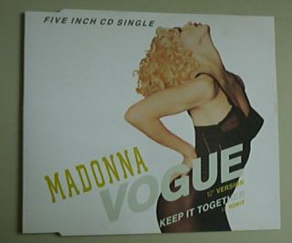 MADONNA VOGUE CD SINGLE 12 VERSION + KEEP IT TOGETHER 12 REMIX