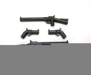 Two Gray Western Civil War Rifle and Two Revolver Pistol Gun Guns