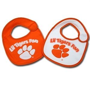 Clemson Baby Bibs 2 Pack (NEW) Tigers NCAA Infant Toddler Newborn
