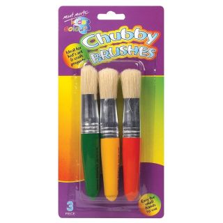 Mont Marte Chubby Brushes 3pce Kids Art and Craft Supplies   MMKC0045