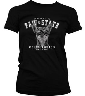 Chihuahua Dog Paw State Girls Juniors T Shirt Tee