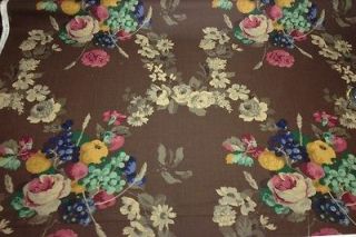 SCHUMACHER FRUIT AND SWAG 100% LINEN DRAPERY COUCH FURNITURE FABRIC 9