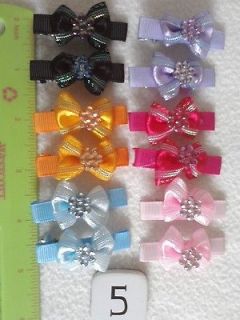 of 6 pairs Baby Girls Hair Bows Alligator Clips Mixed colors Hair Accs