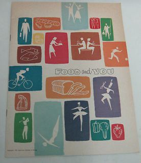Vintage 1961 American Institute of Baking Food & Diet Workbook & Food