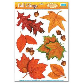 Autumn Fall Leaves Window Cling Party Decorations