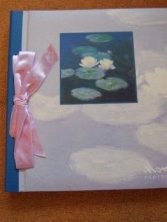 Monet Water Lilies Photograph Album Wedding Lilac Coffee Table NEW