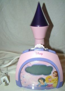 Disney Princess Pink Alarm Clock AM/FM Radio Castle Tower Starlight