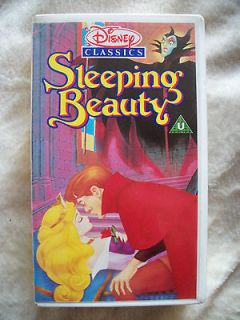 Disneys Sleeping Beauty Yellow Stripe VHS 1st UK Home Release