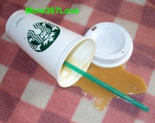 STARBUCKS CUP SPILLED ICE ESPRESSO CAFE COFFEE SHOP DISPLAY PROP SPILL