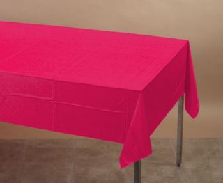 Hot Magenta Pink Plastic Table Cover   Party Supplies