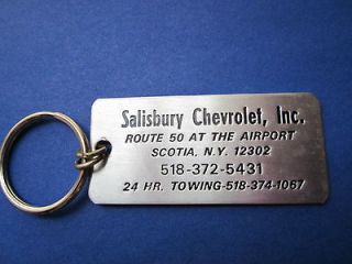 Vintage CHEVROLET Key Chain KEY RING Salisbury Chevrolet, Inc. SCOTIA