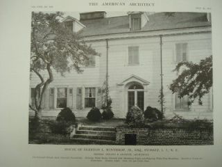 Front, House of Egerton L. Winthrop, Jr., Syosset, NY, 1915