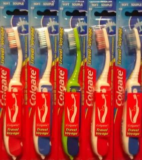 New Colgate Travel Toothbrush Folding Compact Soft Bristle (PACK OF