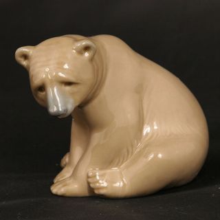 LLADRO RETIRED PIECE #1206 Bear Seated (Brown)