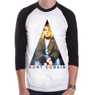KURT COBAIN Prism Nirvana rock Baseball Jersey t shirt 3/4 sleeve