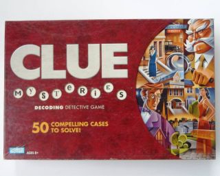 CLUE MYSTERIES Decoding Detective Game Parker Brothers 2005 ~ 50 Cases